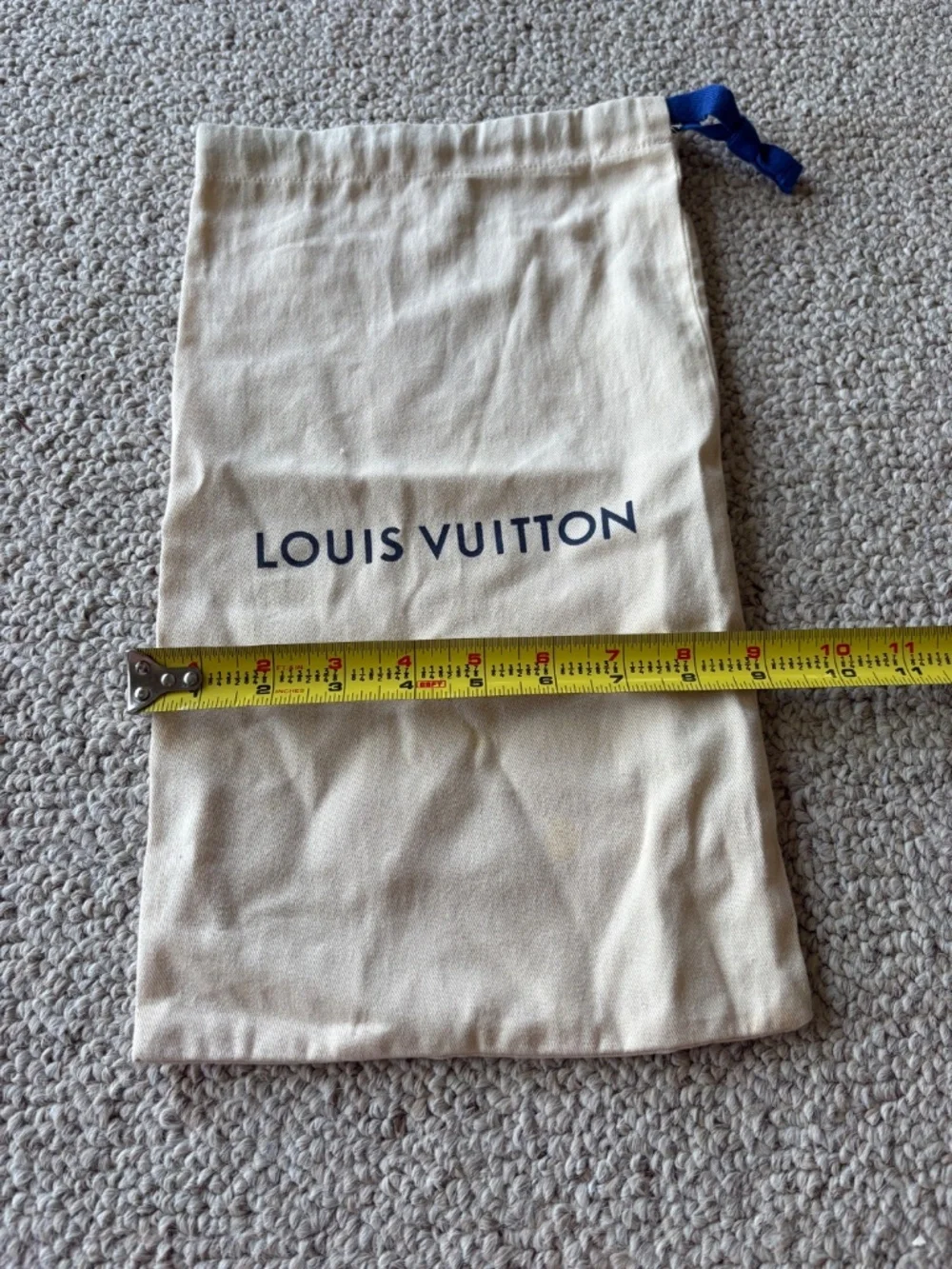 Louis Vuitton Drawstring Dust Bag 9x16 Cotton Storage LV Authentic